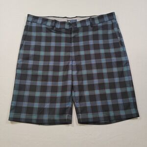 Jack Nicklaus Men Golf Shorts 38 Plaid Performance Stretch Flat Front